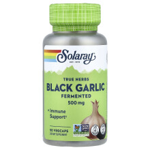 Solaray, Echtes Kräuter, Schwarzer Knoblauch, fermentiert, 500 mg, 50 VegCaps
