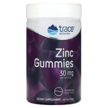 Trace Minerals Æ, Zink Gummies, Elderberry, 30 mg, 60 Gummies (15 mg per Gummy)