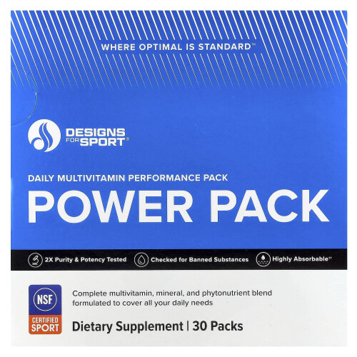 Δημιουργίες Για Τη Υγεία, Designs For Sport, Daily Multivitamin Performance Power Pack, 30 Πακέτα