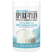 NaturesPlus, Spiru-Tein Protein Powder Meal, Usweetet, Vanilje, 1,62 lbs (736 g)