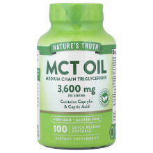 Nature's Truth, Vitamine, MCT-Öl, 3.600 mg, 100 schnelle Freisetzung Softgels (1.200 mg pro Softgel)