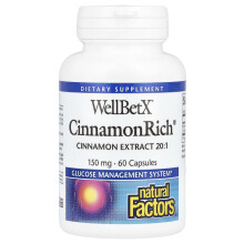Natural Factors, WellBetX, CinnamonRich, 150 mg, 60 Capsuler