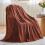 Flannel Fleece Throw Blanket King Size Coffee 4