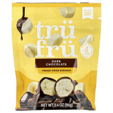 Tru Fru, Freeze-Dried Bananas, Dark Chocolate, 3.4 oz (96 g)