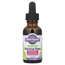 Oregon's Wild Harvest, Valeriana e Hops Orgânicos, 1 fl oz (30 ml)