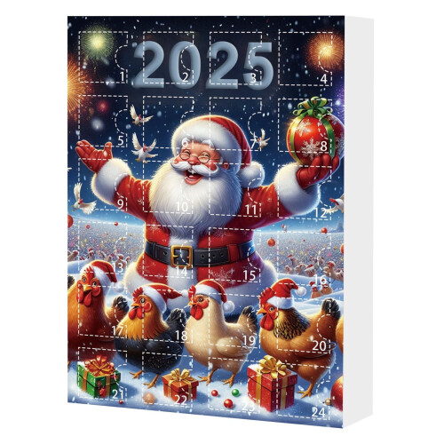 Adventskalender2025Søt akryl juledekorasjon gave 1