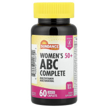 Sundance Vitamins, Kobieta 50+, ABC Kompletny Multivitamin Multimineral, 60 Kapsułek z Warstwą