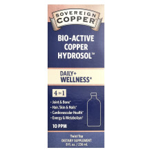 Sovereign Silver, Bio-Actief Koper Hydrosol, 10 PPM, 8 oz (236 ml)