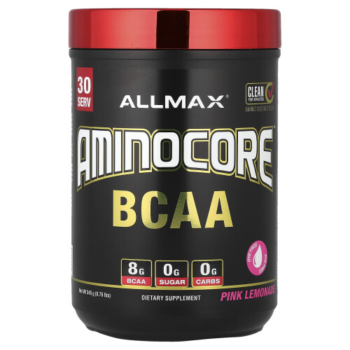 ALLMAX, AMINOCORE BCAA, Pink Lemonade, 0,69 lbs (315 g)