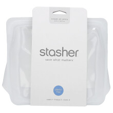 Stasher, Stand-Up Mega, Bolsa de Armazenamento de Silício, Clara, 104 fl oz (3,07 L)