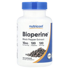Nutricost, Bioperina, 10 mg, 120 Cápsulas