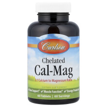 Carlson, Chelatowany Cal-Mag, 60 Tabletek