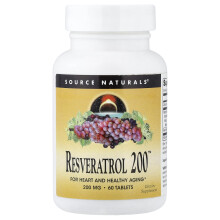 Source Naturals, Resveratrol 200, 60 Tabletter