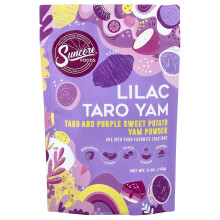 Suncore Foods, Lilac Taro Yam Supercolor Powder, Taro & Purple Sweet Potato Yam, 5 oz (142 g)