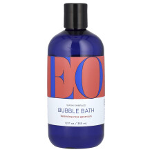 EO Products, Meleg Fogadás Buborékos fürdő, Egyensúlyozó Rózsaszín Geránium, 12 fl oz (355 ml)