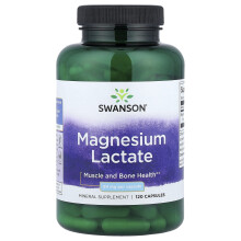 Swanson, Magnézium Laktát, 84 mg, 120 Kapszula