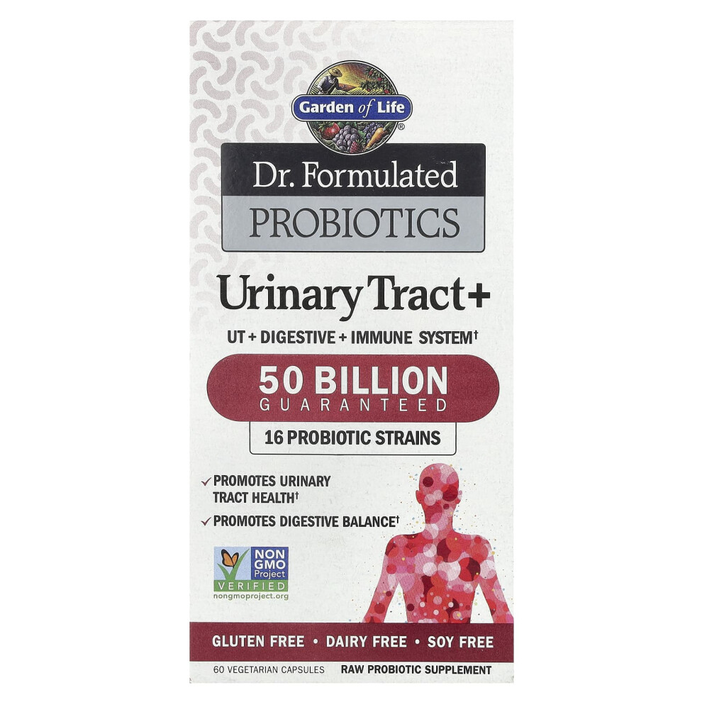 Garden Of Life , Dr. Formulated Probiotics, Urinary Tract+, 50 Billion, 60 Vegetarian Capsules