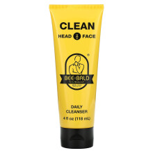 Bee Bald, Čistící hlava a obličej, Denní čisticí produkt, 4 fl oz (118 ml)