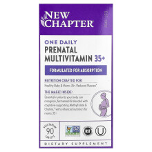 Multivitamínico Diario de Nueva Capítulo para Mujeres Embarazadas 35+, 90 Tabletas Vegetarianas
