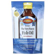 Carlson, Norwegisch, Die Feinste Fischöl, Natur-Limette, 1.600 mg, 15 Packungen, (5 ml) Jeder