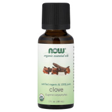 NOW Foods, Aceites Esenciales Orgánicos, Clavo, 1 fl oz (30 ml)