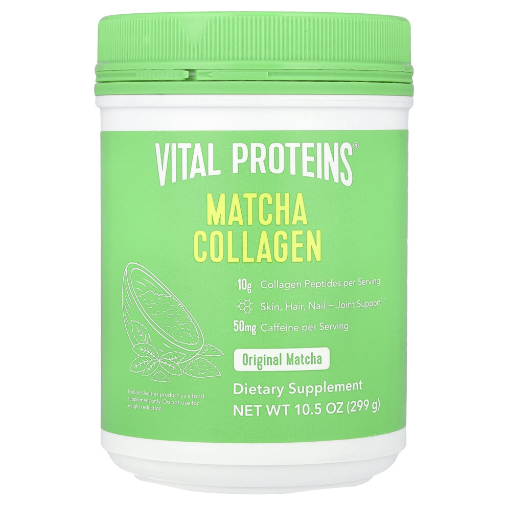Фото - Вітаміни й мінерали Vital Proteins , Matcha Kolejenny, Pochodzenie Matcha, 10,5 oz (299 g)
