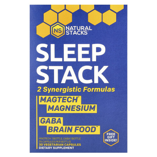 Natural Stacks, Sleep Stack, 2 Βοτλές, 15 Βεγάν Καψούλες Each