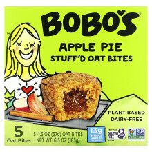 Bobo's Oat Bars, Stuff'd Oat Bites, Piekarnia Jabłek, 5 kawałków, 1,3 oz (37 g) każdy