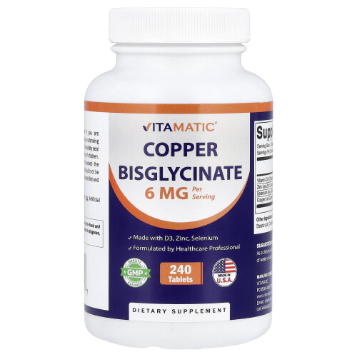 Vitamatic, Kupfer-Bisglycinat, 240 Tabletten