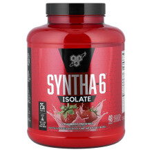 BSN, Syntha-6 Isolado, Mezcla de Polvo de Proteína para Bebida, Strawberry Milkshake, 4.02 lbs (1.82 kg)