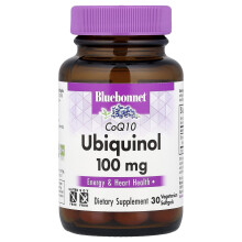Bluebonnet Nutrition, CoQ10, Ubiquinol, 100 mg, 30 Softgeli vegetarieni