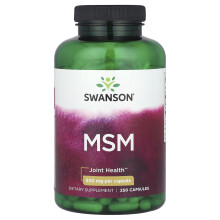 Swanson, MSM, 500 mg, 250 kapsułek (250 mg na kapsułkę)