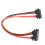 SATA 22pin Data/Power Combo Cable 1ft M/F PVC 14