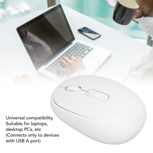 Mouse wireless bianco 800/1600/2400 DPI 2.4G USB 2