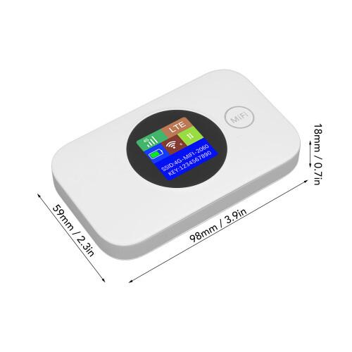 4G mobiler Hotspot 3000mAh 98x59x18mm, Farbdisplay 1