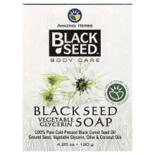 Amazing Herbs, Semilla Negra, Cuidado del Cuerpo, Jabón de Glicerina Vegetal, 4.25 oz (120 g)