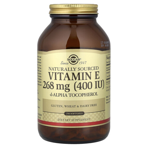 Solgar Solgar, Naturalnie Źródłowe Witaminę E, 268 mg (400 IU), 250 tabletek