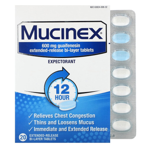 Mucinex, 20 Tablete de Bi-Layer Extinse