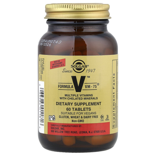 Solgar Solgar, Formula V VM-75, 60 Tabletter