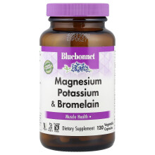 Bluebonnet Nutrition, Magnézium Kálium & Bromelain, 120 Vegyes Kapszula