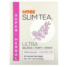 Hobe Labs, Ultra-slanke thee, superkruid, koffie-vrij, 24 thee-zakjes, 1,69 oz (48 g) per stuk