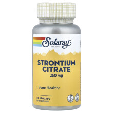 Solaray, Strontium Citraat, 250 mg, 60 Veggels