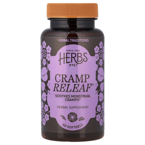 Herbs Etc., Cramp ReLeaf (Menstruaalinen), 60 Pehmolevytabletti