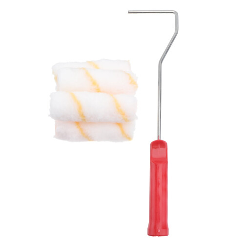4" Multifunction Paint Roller Set – 1 Handle + 10 Roller Covers, Compatible with Standard Frames 1
