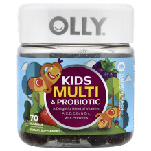 OLLY, Kinder Multi + Probiotic, Yum Berry Punch, 70 Gummies