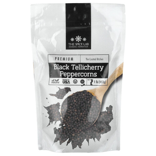 The Spice Lab, Μαύρο Τελίτσερυ Πιπέρι, 1 lb (453 g)