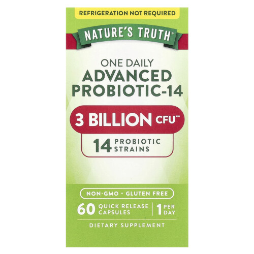 Nature's Truth, One Daily Advanced Probiotic-14, 3 Billion CFU, 60 Quick Release Capsules