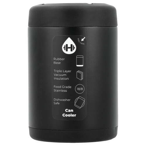 HydroJug, Standard Can Cooler, Czarny, 12 oz