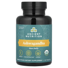 Ancient Nutrition, Anciennutrició, Asvagandha, 30 Tabletták
