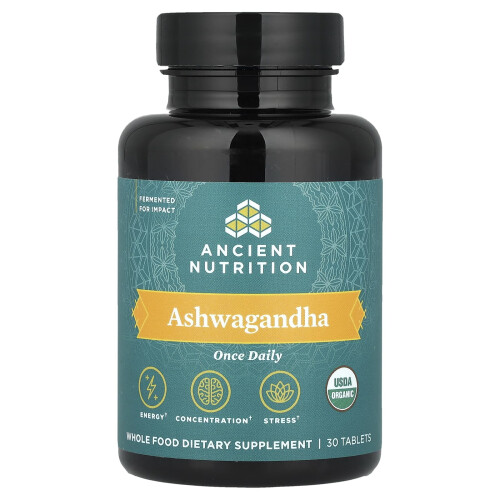 Ancient Nutrition, Ashwagandha, 30 Tabletter